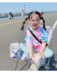 Load image into Gallery viewer, 2 Pieces Set Baby Kid Girls Tie Dye T-Shirts And Solid Color Pants Leggings Wholesale 220524141
