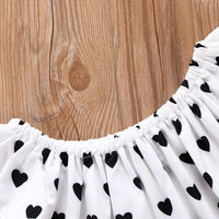 Load image into Gallery viewer, 3 Pieces Set Kid Girls Bow Headwear Love heart Blouses And Solid Color Shorts Wholesale 220524142
