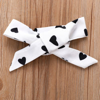 Load image into Gallery viewer, 3 Pieces Set Kid Girls Bow Headwear Love heart Blouses And Solid Color Shorts Wholesale 220524142

