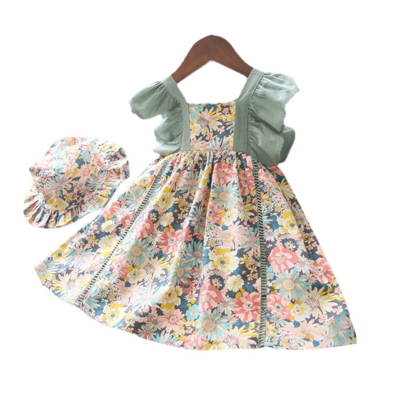 Kid Girls Flower Dresses Wholesale 220524149