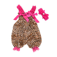 Load image into Gallery viewer, Baby Girls Flower Leopard Polka dots Plant Print Rompers Wholesale 22052415
