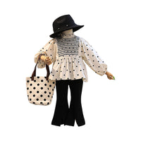 Load image into Gallery viewer, 2 Pieces Set Kid Girls Love heart Print Blouses And Bow Pants Wholesale 220524167
