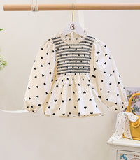 Load image into Gallery viewer, 2 Pieces Set Kid Girls Love heart Print Blouses And Bow Pants Wholesale 220524167

