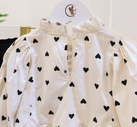 Load image into Gallery viewer, 2 Pieces Set Kid Girls Love heart Print Blouses And Bow Pants Wholesale 220524167
