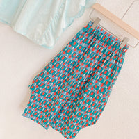 Load image into Gallery viewer, 2 Pieces Set Kid Girls Cartoon Print Pants And Solid Color Tops Wholesale 220524169
