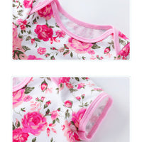 Load image into Gallery viewer, 3 Pieces Set Baby Girls Flower Leopard Star Zebra Print Rompers And Bow Shoes And Headwear Wholesale 22052417
