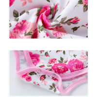 Load image into Gallery viewer, 3 Pieces Set Baby Girls Flower Leopard Star Zebra Print Rompers And Bow Shoes And Headwear Wholesale 22052417
