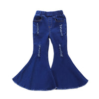 Load image into Gallery viewer, Kid Girls Solid Color Ripped Pants Jeans Wholesale 220524174
