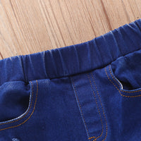 Load image into Gallery viewer, Kid Girls Solid Color Ripped Pants Jeans Wholesale 220524174

