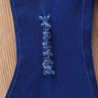 Load image into Gallery viewer, Kid Girls Solid Color Ripped Pants Jeans Wholesale 220524174
