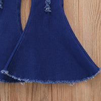 Load image into Gallery viewer, Kid Girls Solid Color Ripped Pants Jeans Wholesale 220524174
