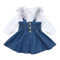 Load image into Gallery viewer, 2 Pieces Set Baby Kid Girls Solid Color Blouses And Dresses Wholesale 220524177

