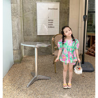 Load image into Gallery viewer, 2 Pieces Set Baby Kid Girls Flower T-Shirts And Shorts Wholesale 220524180
