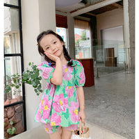 Load image into Gallery viewer, 2 Pieces Set Baby Kid Girls Flower T-Shirts And Shorts Wholesale 220524180
