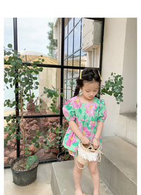 Load image into Gallery viewer, 2 Pieces Set Baby Kid Girls Flower T-Shirts And Shorts Wholesale 220524180
