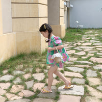 Load image into Gallery viewer, 2 Pieces Set Baby Kid Girls Flower T-Shirts And Shorts Wholesale 220524180
