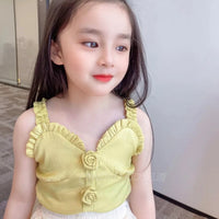 Load image into Gallery viewer, 2 Pieces Set Kid Girls Solid Color Tank Tops And Skirts Wholesale 220524183
