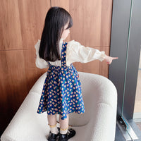 Load image into Gallery viewer, 2 Pieces Set Baby Kid Girls Solid Color Blouses And Flower Skirts Wholesale 220524184
