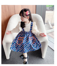 Load image into Gallery viewer, 2 Pieces Set Baby Kid Girls Solid Color Blouses And Flower Skirts Wholesale 220524184
