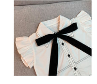 Load image into Gallery viewer, 2 Pieces Set Baby Kid Girls Bow Tops And Solid Color Shorts Wholesale 220524186
