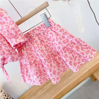 Load image into Gallery viewer, 2 Pieces Set Baby Kid Girls Leopard Print Tops And Skirts Wholesale 220524190
