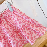 Load image into Gallery viewer, 2 Pieces Set Baby Kid Girls Leopard Print Tops And Skirts Wholesale 220524190
