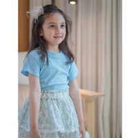 Load image into Gallery viewer, 2 Pieces Set Baby Kid Girls Solid Color T-Shirts Flower And Lace Shorts Wholesale 220524191
