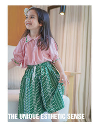 Load image into Gallery viewer, 2 Pieces Set Baby Kid Girls Embroidered Print Tops And Pants Wholesale 220524192
