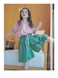 Load image into Gallery viewer, 2 Pieces Set Baby Kid Girls Embroidered Print Tops And Pants Wholesale 220524192
