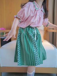 Load image into Gallery viewer, 2 Pieces Set Baby Kid Girls Embroidered Print Tops And Pants Wholesale 220524192
