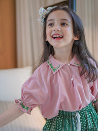 Load image into Gallery viewer, 2 Pieces Set Baby Kid Girls Embroidered Print Tops And Pants Wholesale 220524192
