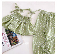Load image into Gallery viewer, 2 Pieces Set Baby Kid Girls Flower Tank Tops And Pants Wholesale 220524199
