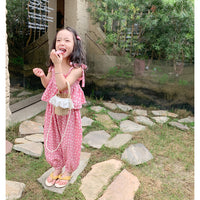 Load image into Gallery viewer, 2 Pieces Set Baby Kid Girls Flower Tank Tops And Pants Wholesale 220524199
