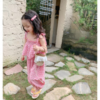 Load image into Gallery viewer, 2 Pieces Set Baby Kid Girls Flower Tank Tops And Pants Wholesale 220524199
