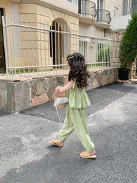 Load image into Gallery viewer, 2 Pieces Set Baby Kid Girls Flower Tank Tops And Pants Wholesale 220524199
