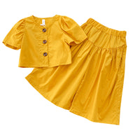 Load image into Gallery viewer, 2 Pieces Set Baby Kid Girls Solid Color Blouses And Skirts Wholesale 220524202
