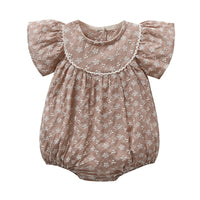 Load image into Gallery viewer, Baby Girls Flower Embroidered Rompers Wholesale 220524209
