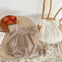 Load image into Gallery viewer, Baby Girls Flower Embroidered Rompers Wholesale 220524209

