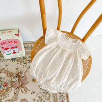 Load image into Gallery viewer, Baby Girls Flower Embroidered Rompers Wholesale 220524209
