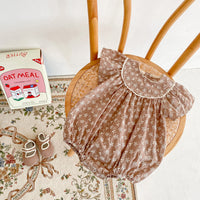 Load image into Gallery viewer, Baby Girls Flower Embroidered Rompers Wholesale 220524209
