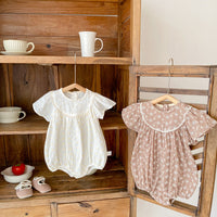 Load image into Gallery viewer, Baby Girls Flower Embroidered Rompers Wholesale 220524209
