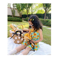 Load image into Gallery viewer, Kid Girls Flower Print Dresses Wholesale 220524214
