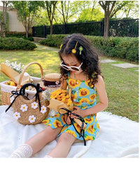 Load image into Gallery viewer, Kid Girls Flower Print Dresses Wholesale 220524214
