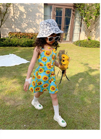 Load image into Gallery viewer, Kid Girls Flower Print Dresses Wholesale 220524214

