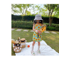 Load image into Gallery viewer, Kid Girls Flower Print Dresses Wholesale 220524214
