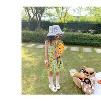 Load image into Gallery viewer, Kid Girls Flower Print Dresses Wholesale 220524214
