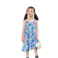 Load image into Gallery viewer, Kid Girls Flower Print Dresses Wholesale 220524215
