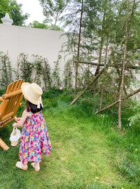 Load image into Gallery viewer, Kid Girls Flower Print Dresses Wholesale 220524215
