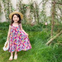 Load image into Gallery viewer, Kid Girls Flower Print Dresses Wholesale 220524215

