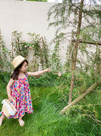 Load image into Gallery viewer, Kid Girls Flower Print Dresses Wholesale 220524215
